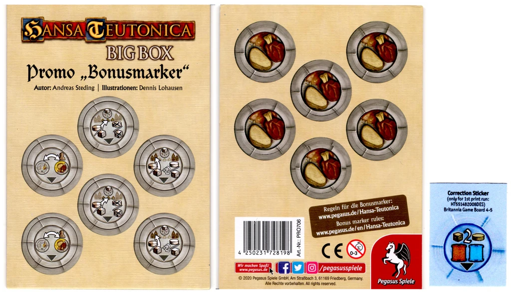 Hansa Teutonica Big Box: 6 Bonus Markers