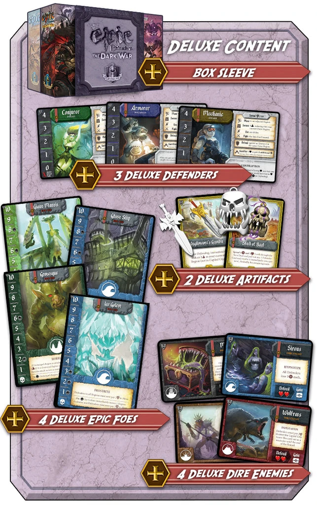 Tiny Epic Defenders The Dark War: Kickstarter Deluxe Promo Pack