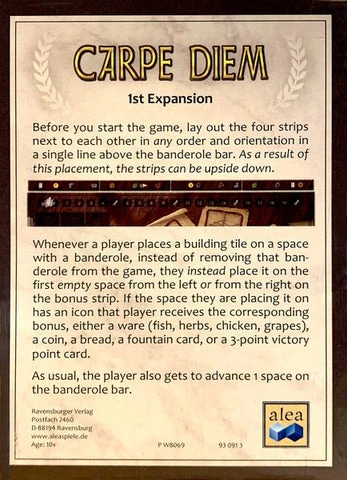 Carpe Diem: 1st Expansion (2019)