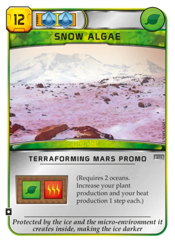 Terraforming Mars: Snow Algae Promo Card
